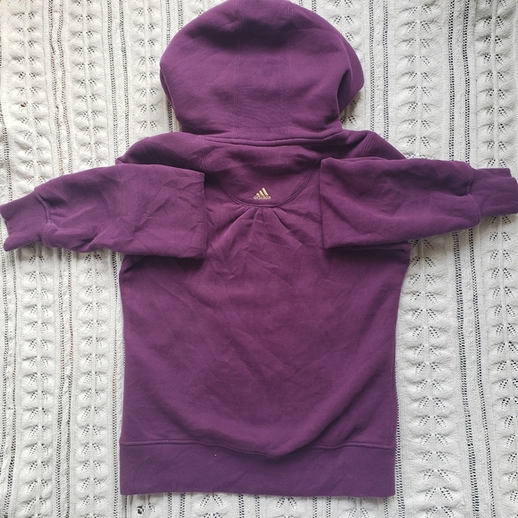 💕💕Adidas purple hoodie size medium A17 - Picture 5 of 7